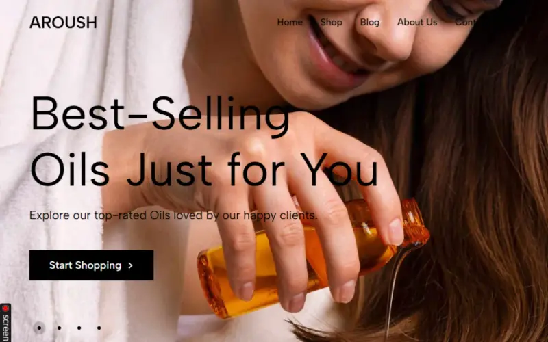 Hair Oil Store Website Design results